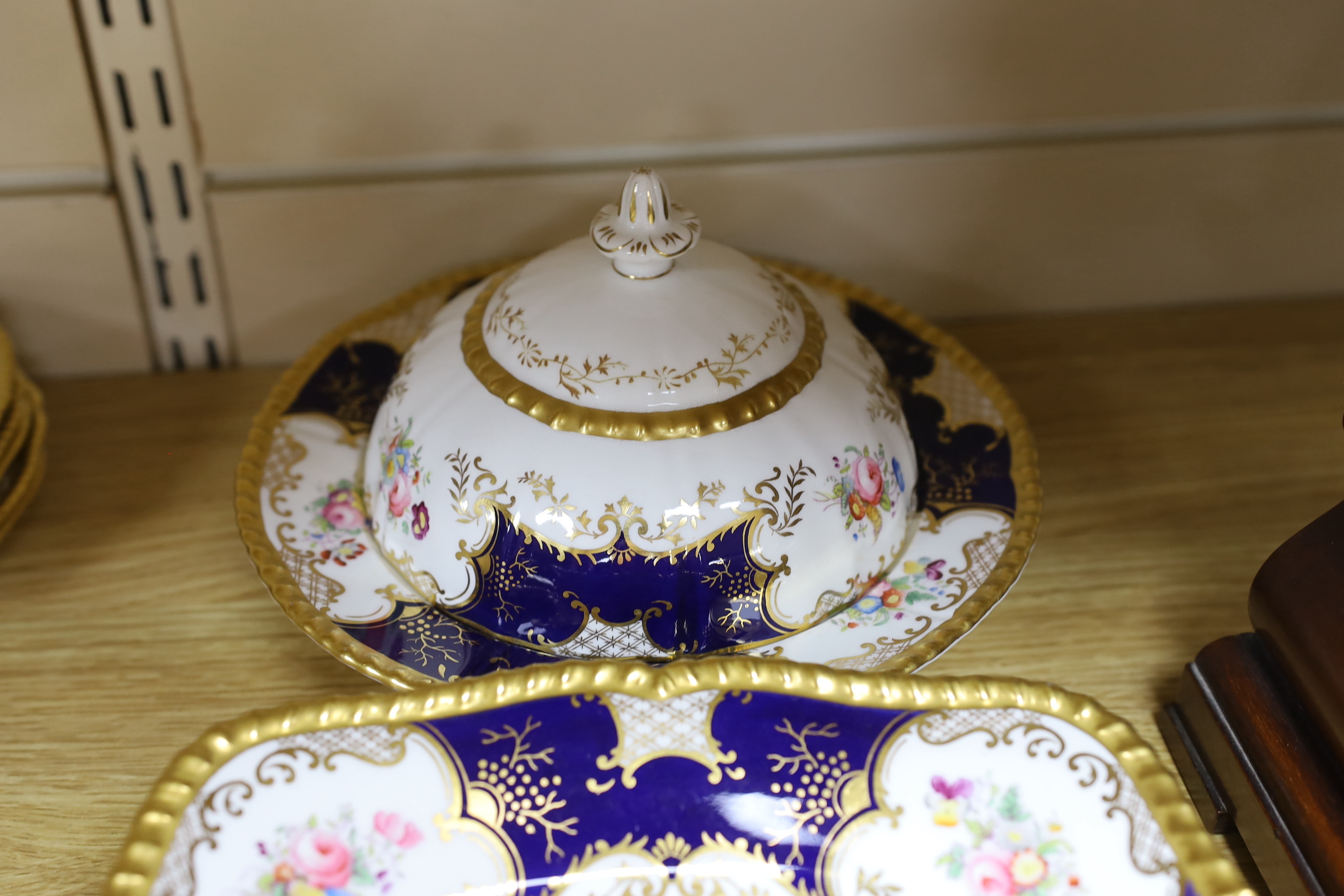 A Coalport part tea set, twenty-two pieces